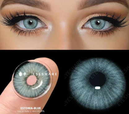 Coloured Contact Lenses for Eyes 1pair Gray Pupils Lens Blue Eye Lenses Green Lens Yearly Brown Contacts Cosmetic Lens