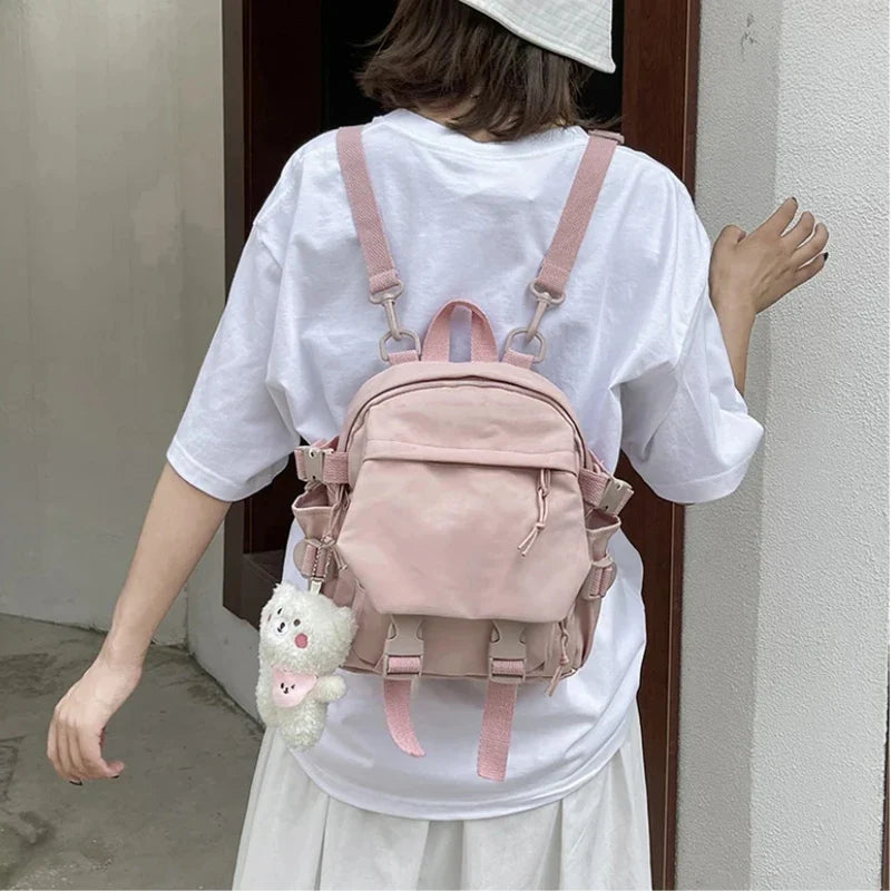 Aichashi Fashion Kawaii Mini Backpack Women Shoulder Bag for Teenage Girls Multi-Function Small Bagpack Ladies Travle School Backpacks