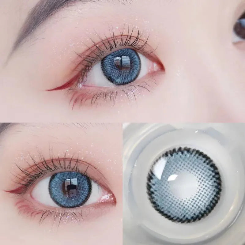 1 Pair Blue Lenses Anime Accessories Color Contact Lenses for Eyes Comic Tears Eye Fashion Lenses Green Lenses