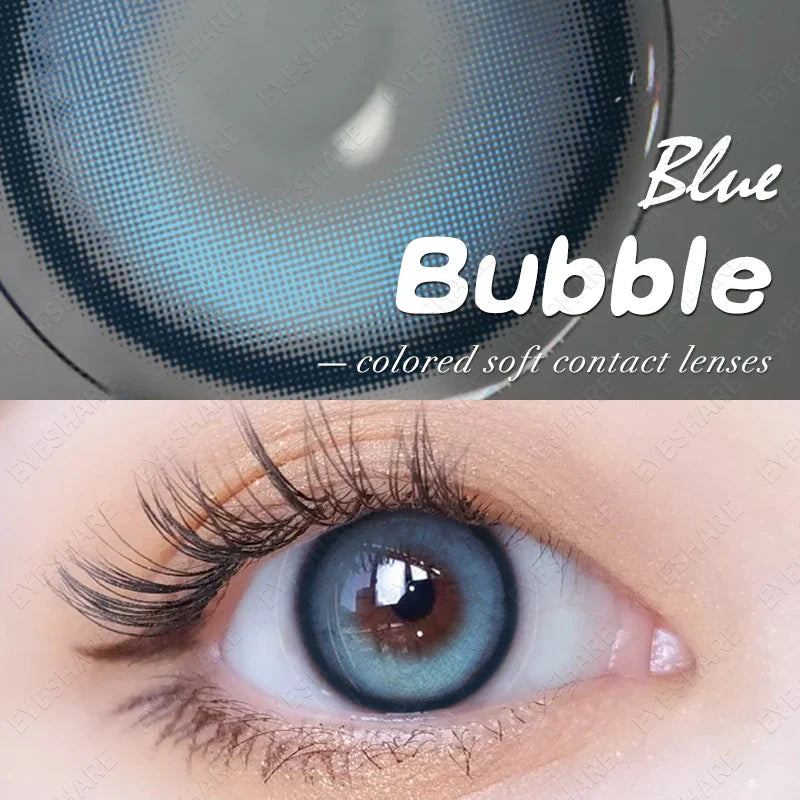 Aichashi Fashion Colored Contact lenses Blue Pink Colorful Contact Lens for eyes Natural Cosmetic Makeup Yearly Use 2pcs/pair