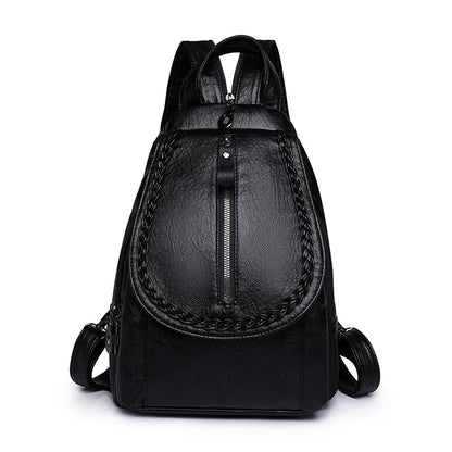 aichashi Soft Leather Shoulder Bag for Women  New Fashionable Mini Shopping Backpack Chest Bag Casual Versatile Diagonal Cross Bag