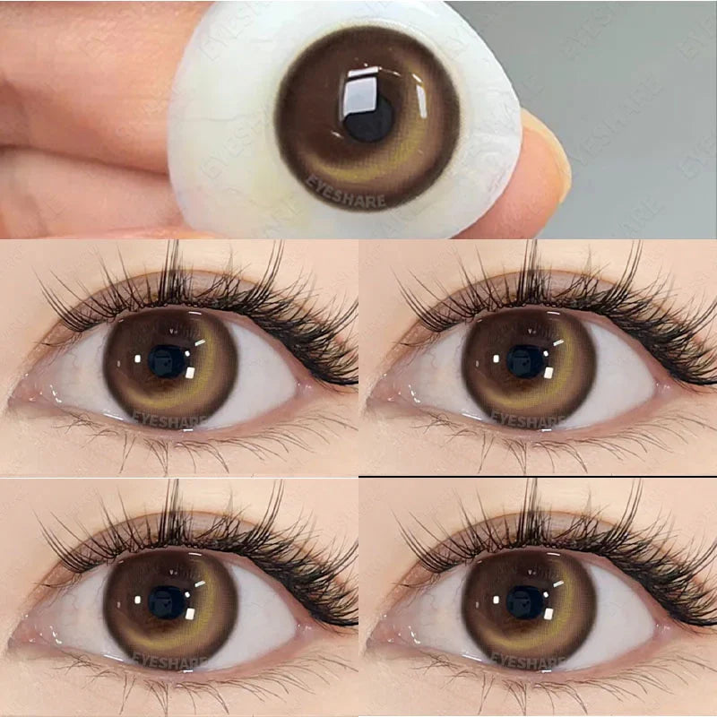 Aichashi 1 Pair Colorcon Korean Lenses Color Contact Lenses for Eyes Purple Lenses Blue Eye Lenses Brown Lenses Yearly Contacts