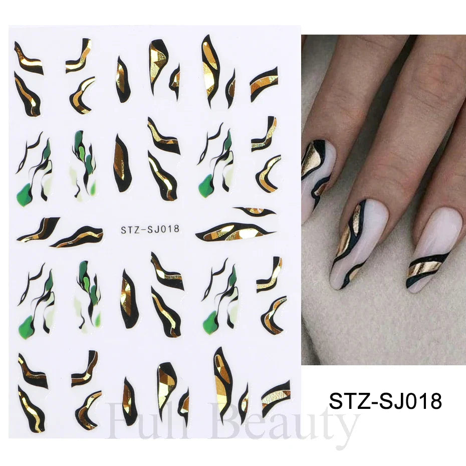 Aichashi Acrylic Flowers Nails Art Stickers White Floral Petal Leaf Sliders For Nails Wedding Design Manicure Decoration