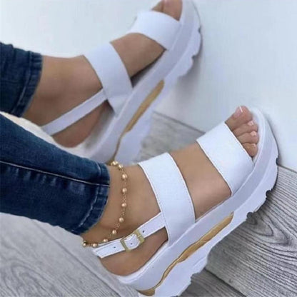 Aichashi Fashion Wedge Female Platform Buckle Strap Street Summer Outdoor Shoes Punk Beach Wedges Women Sandals Sandalias De Mujer