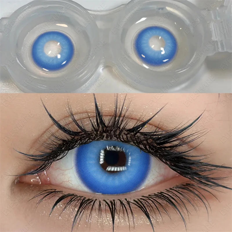 Aichashi 1 Pair Color Contact Lenses for Eyes Cosplay Red Color Lens Anime Purple Lenses Korean Lenses Big Eye Lens Blue Lenses