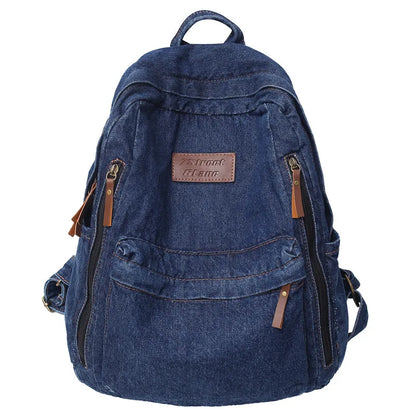 Aichashi High-quality Denim Ladies Backpacks New Women Schoolbags Spring Youth Laptop Backpacks Travel Bag Mochilas De Mujer