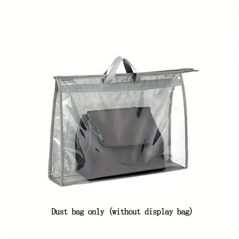 Aichashi Handbag Dust Bags Clear Purse Storage Organizer For Closet, Zipper Hanging Storage Bag For Handbags