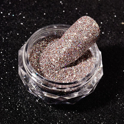 1Box Unicorn Holographic Nail Powder Silver Glitter Metallic Rub Dust Mirror Pigment Extra Fine Shiny Chrome For DIY Manicure*Y*