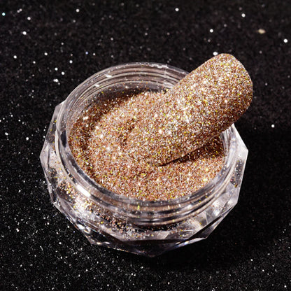 1Box Unicorn Holographic Nail Powder Silver Glitter Metallic Rub Dust Mirror Pigment Extra Fine Shiny Chrome For DIY Manicure*Y*