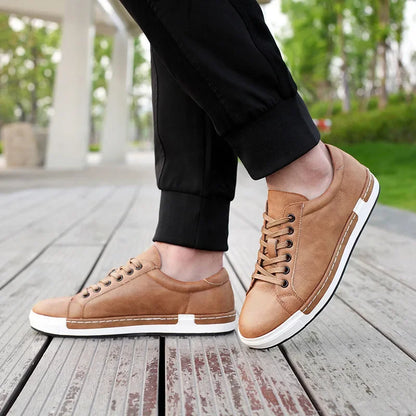 Aichashi Men Leather Casual Shoes Men Sneakers  Autumn Brand Mens Suede Shoes Comfortable Flat Male Footwear Zapatillas Hombre 2024