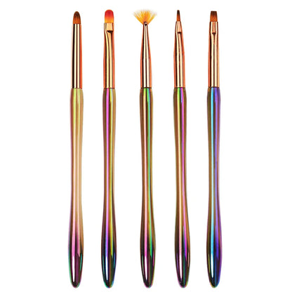 Colorful Nails Brush Nails For DIY Design Hulu Handle Pull Wire Pen Phototherapy Color Drawing Pen Nail Supplies Professionals