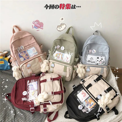 Aichashi Kawaii Women Backpack Waterproof School Bag For Teenager Girl Student Bookbag Laptop Rucksack Cute Female Travel Bagpack Mochila