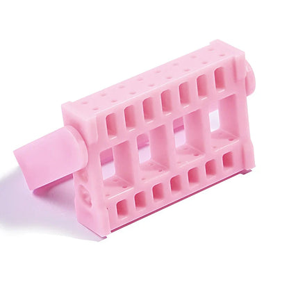 16 Holes plastic Nail Art Grinding Head Bit Holder Displaying Storage Box Nail Drill Bits Holder Container Stand Display Rack