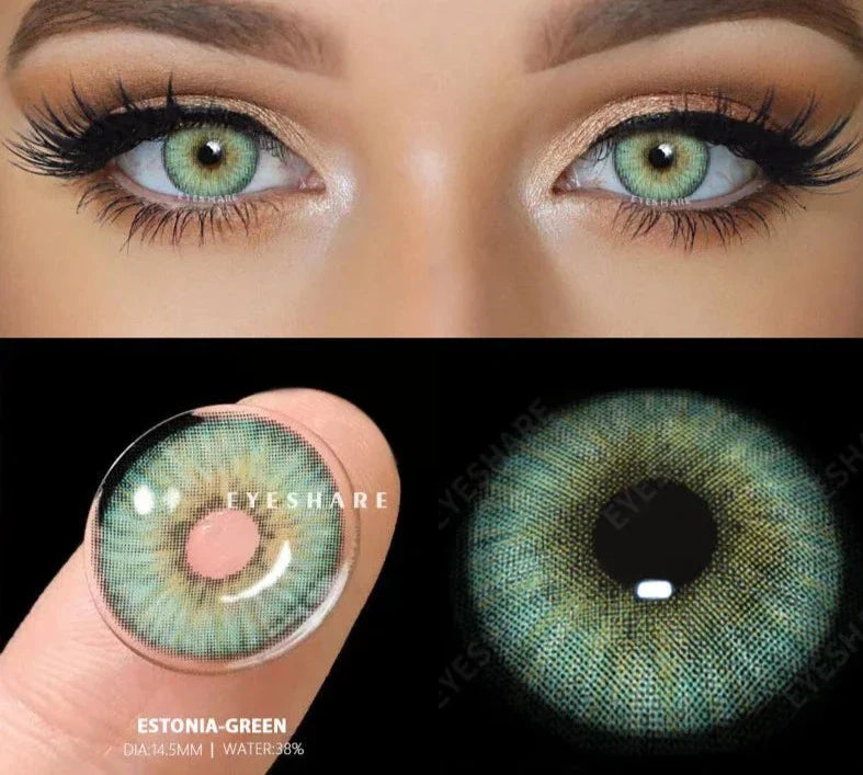 Coloured Contact Lenses for Eyes 1pair Gray Pupils Lens Blue Eye Lenses Green Lens Yearly Brown Contacts Cosmetic Lens