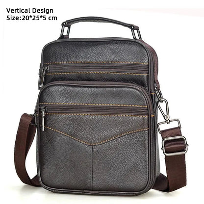 Aichashi Men Messenger Bags Genuine Leather Handbags for Man Luxury Brand Male Crossbody Bag for Mini Pad Boy Shoulder Bag