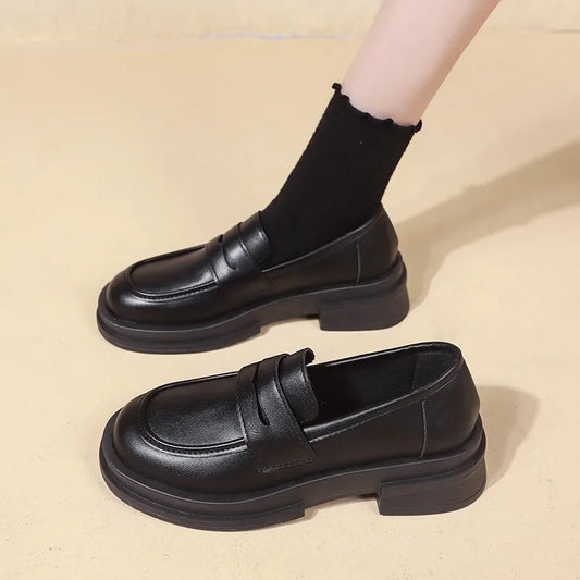 Aichashi New Japanese Style College Student Shoes Cosplay Lolita Shoes for Women/Girl Fashion Black/Coffee Uniform Platform Shoes 2024