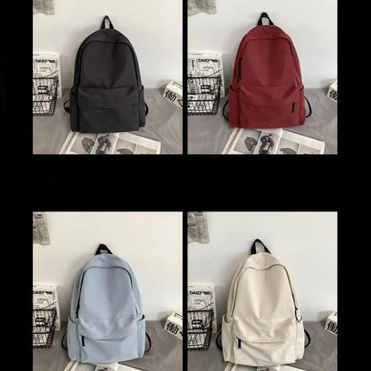 Aichashi BACK TO SCHOOL Contrast Color Korean Style Women's Backpack Women's Bag Trend Multifunctional Schoolgirl's Nylon Fabric School Bag Kawaii