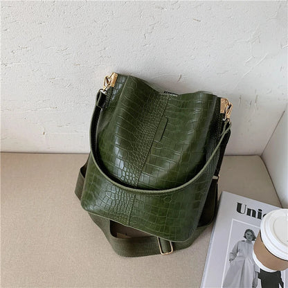 Aichashi Classical Style Stone Pattern Leather Small Crossbody Bags for Women Winter Korean Fashion Shoulder Bag Handbags