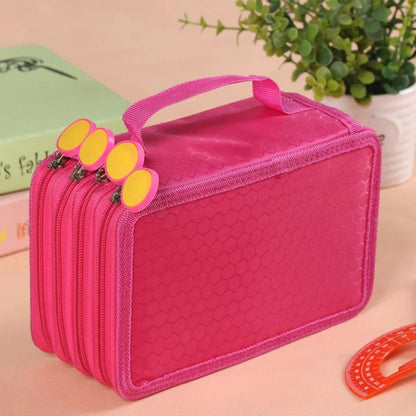 Aichashi BACK TO SCHOOL 72 Holes Four layers Pencil Case Large Capacity Kawaii Pen Storage Bag Korean Stationery Back to School Office Supplies