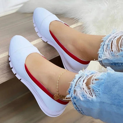 Aichashi Ladies Handmade Solid Color Women Shoes Classic Casual  Flat Heel Shoes Comfortable Non-slip Fashion Zapatos De Mujer Sneakers