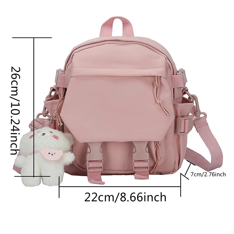 Aichashi Fashion Kawaii Mini Backpack Women Shoulder Bag for Teenage Girls Multi-Function Small Bagpack Ladies Travle School Backpacks