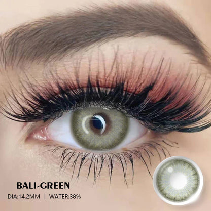 Aichashi 1 Pair Halloween Lenses Color Contact Lenses Cosplay Blue Contact Lenses for Fashion party Lens Green Contact Lens