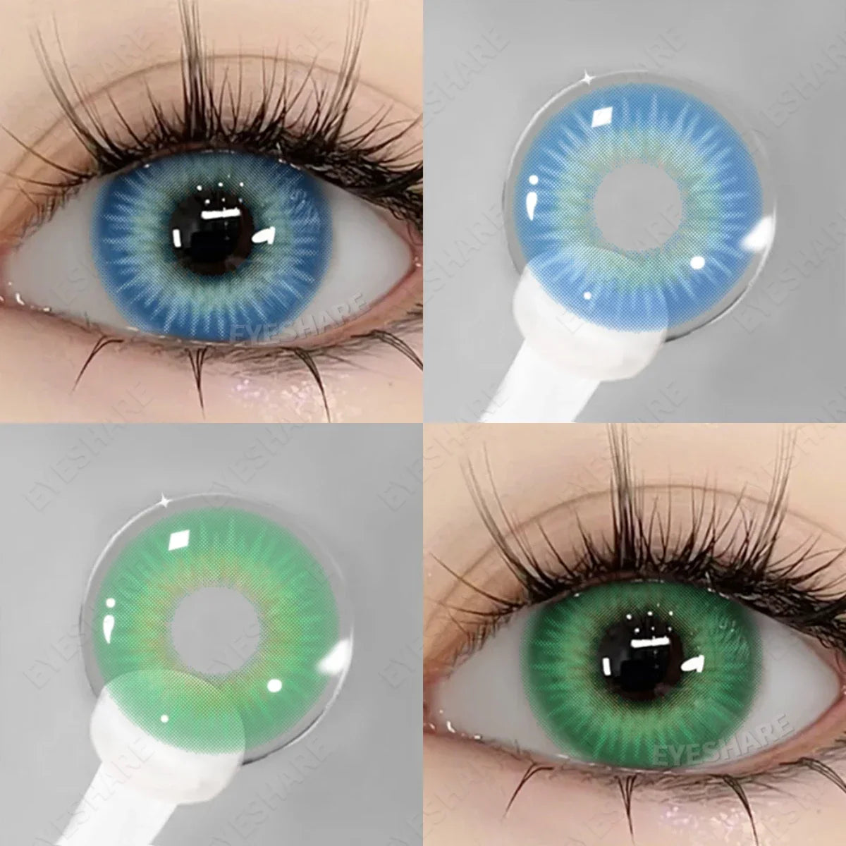 Aichashi New Fashion Color Contact Lenses for Eyes Cosplay Blue Eyes Contacts Lenses Makeup Green Eyes Lenses Yearly 2pcs/pair