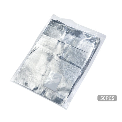 50/100pcs/set Nail Removal Aluminum Foil Paper with Cotton Pads Removal Nail Art Removal Tin Foil Tool Nail Supplies