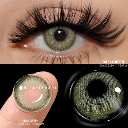 Aichashi 1 Pair Colored Contact Lenses for Eyes Blue Contact Lenses Yearly Beautiful Pupils Fashion Contact Lenses Green Lenses