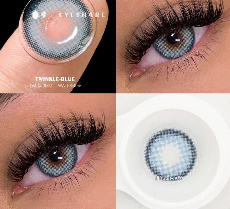 Color Lens Eyes 2pcs Natural Color Contact Lenses For Eyes Yearly Beauty Contact Lenses Eye Cosmetic blue Color Lens