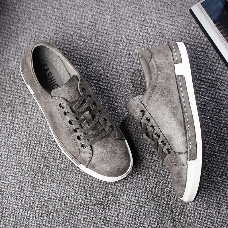 Aichashi Men Leather Casual Shoes Men Sneakers  Autumn Brand Mens Suede Shoes Comfortable Flat Male Footwear Zapatillas Hombre 2024