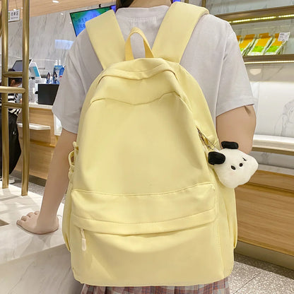 Aichashi Girl Pink Waterproof Kawaii Nylon School Backpack Fashion Female Travel College Backpack Women Ladies Cute Laptop Book Bags Cool