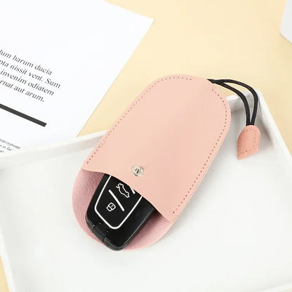 aichashi Pull Out Key Case Bags Women Men Solid Colour PU Leather Key Wallets Housekeepers Car Key Holder Case Leather Bag for Keys