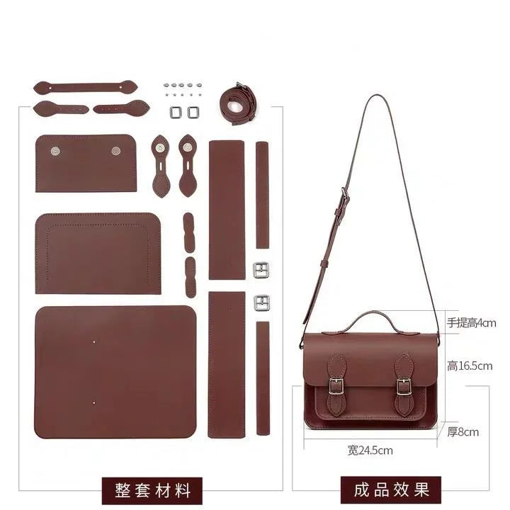 Aichashi New Vintage Cambridge Messenger Bag Women's Shoulder Crossbody Bag Hand-stitched Self-made Diy Material Bag Purses and Handbag