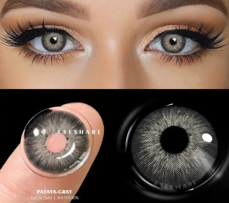 Coloured Contact Lenses for Eyes 1pair Gray Pupils Lens Blue Eye Lenses Green Lens Yearly Brown Contacts Cosmetic Lens