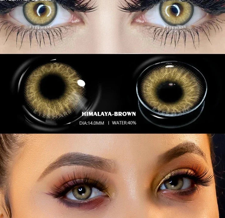 Aichashi 1 Pair Colored Contact Lenses Natural Look Fast Delivery Brown Eye Lenses Gray Contact Green Eye Lenses Blue Lenses