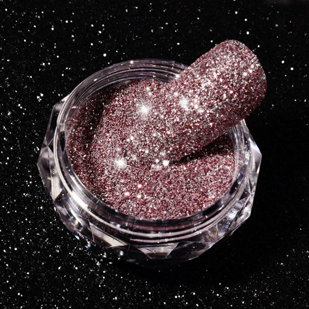 1Box Unicorn Holographic Nail Powder Silver Glitter Metallic Rub Dust Mirror Pigment Extra Fine Shiny Chrome For DIY Manicure*Y*