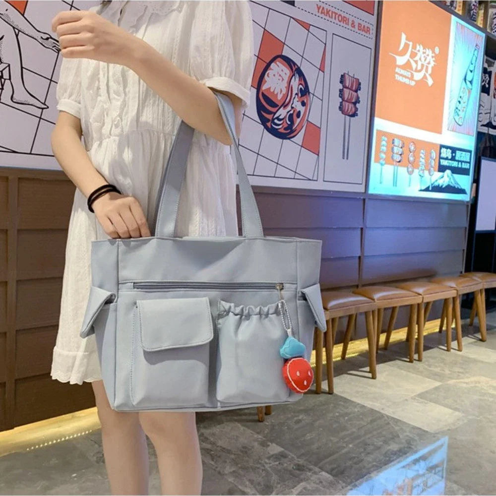 Aichashi BACK TO SCHOOL Bag Women Messenger Bag Preppy Student Book Bag Nylon Shoulder Bag Commuter Handbag Women