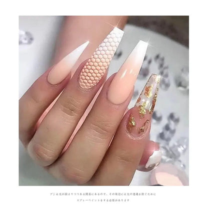 500pcs/bag Long Ballerina Nails Clear Natural Coffin False Nails Art Tips Ultra Flexible Fake Nails Full Cover Designs Manicure