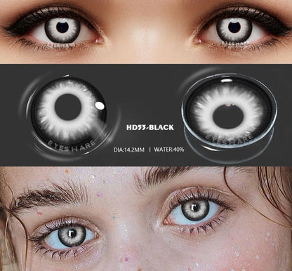 1pair Halloween Cosplay Color Contacts Lenses For Eyes Blue Black Colored Lens Anime Yearly Beauty Makeup Contacts Lens