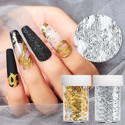 3D Mesh Nail Sticker Gold Silver Net Line Tape Metallic Nail Foils Sticker Nail Art Polish Transfer Slider Manicure Decorations