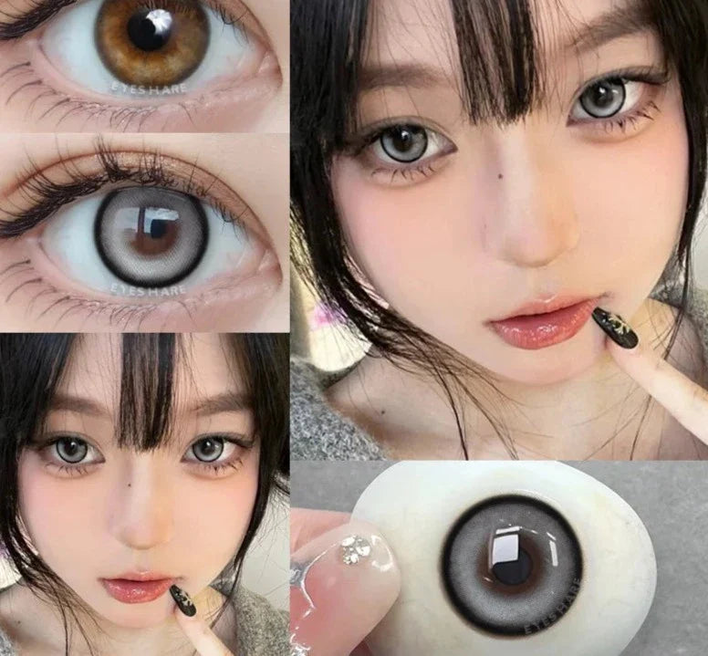 Aichashi 1 Pair Colorcon Korean Lenses Color Contact Lenses for Eyes Purple Lenses Blue Eye Lenses Brown Lenses Yearly Contacts