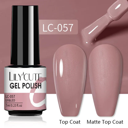 Aichashi 7ML Gel Nail Polish Vernis Semi-Permanent Nude Nail Polish For Nails Soak Off UV LED Gel DIY Nail Art Gel Varnishes