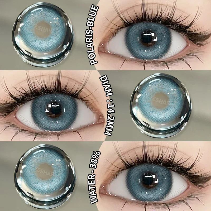 Aichashi New Fashion Color Contact Lenses Natural Brown Contact Blue Lenses Gray Pupils Cosmetic Colored Lens Green Eye Lenses