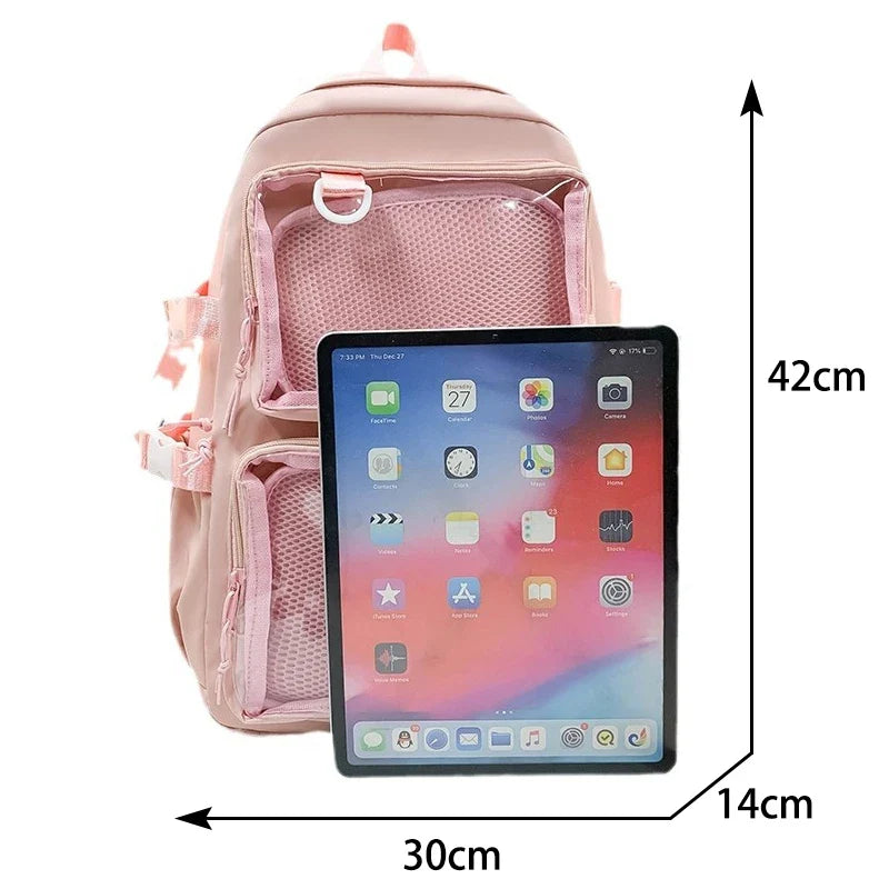 aichashi BACK TO SCHOOL Japanese Kawaii Itabag Women New  Transparent Backpack Women Large Capacity Ita Backpack School Bags For College Student JK