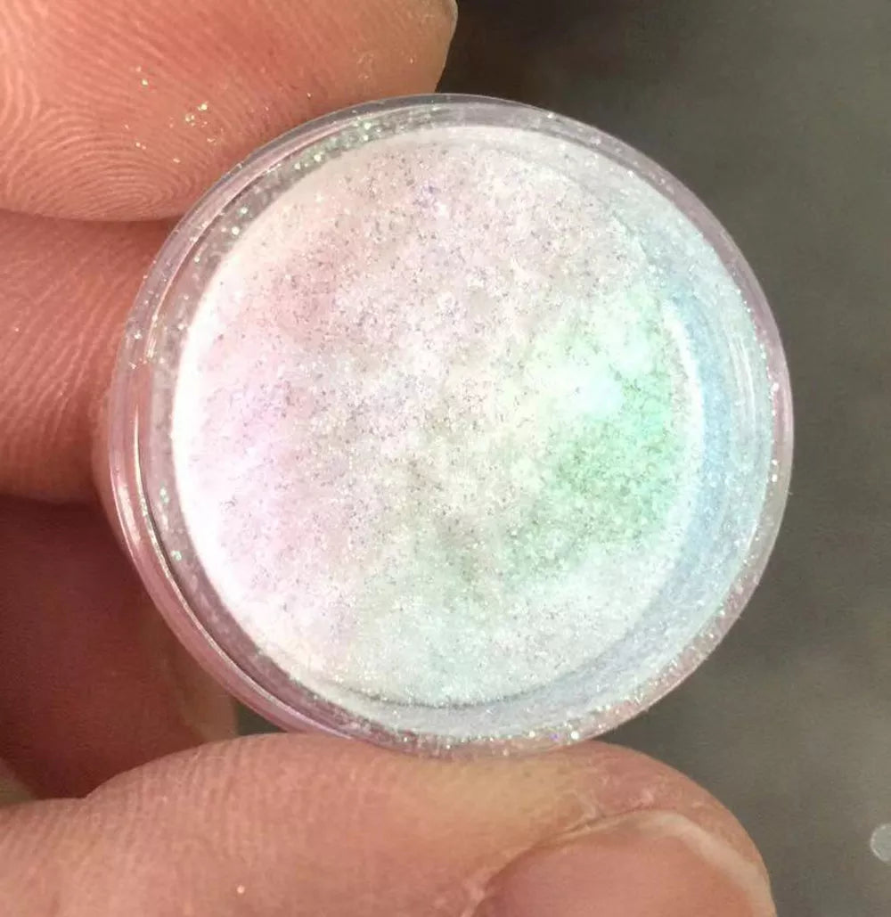 0.2g/jar Aurora Chrome Unicorn Nail Pigment Rainbow Mirror mermaid Nail Art Powder With 1-Sponge-Stick Unicorn Mirror Powder F-t