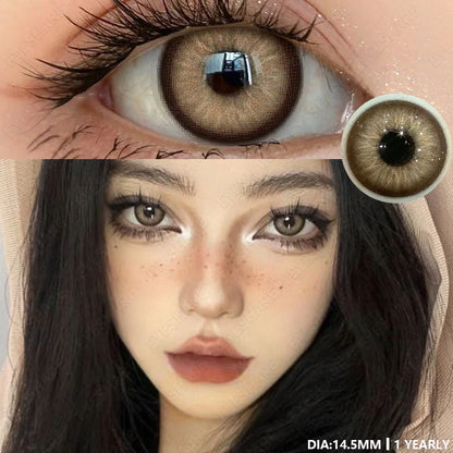 1pair New Colored Contacts Lenses for Eyes Blue Lenses Green Contacts Lenses Yearly Brown Eyes Lens Fashion Gray Pupils