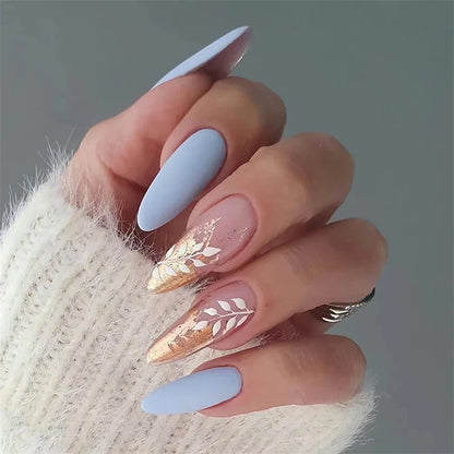 24Ps/Set Square Head Coffin Wearing False Nails Art Pink Matte French Fake Nails Leopard Artificial Acrylic White Press on Nails