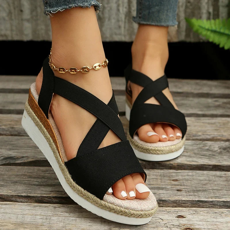 Aichashi Fashion Summer Wedge Sandals for Women Lightweight Platform Gladiator Shoes Woman Plus Size Non Slip Casual Sandalias Mujer