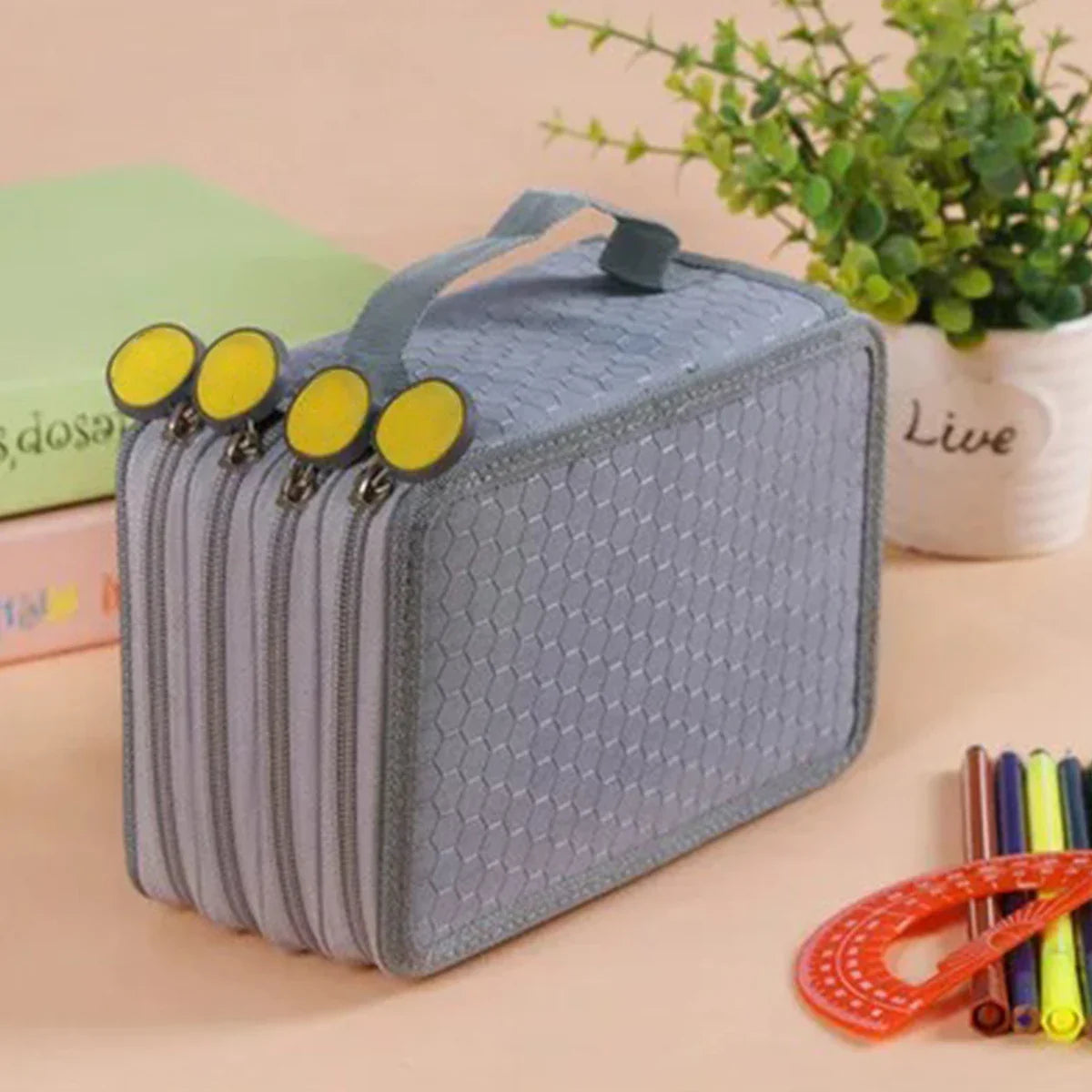 Aichashi BACK TO SCHOOL 72 Holes Four layers Pencil Case Large Capacity Kawaii Pen Storage Bag Korean Stationery Back to School Office Supplies